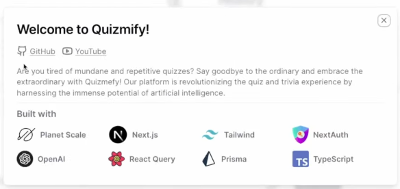 Quizmify Dashboard Overview